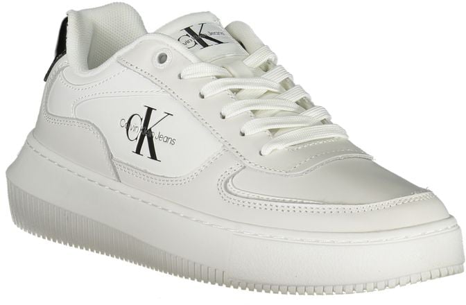 Calvin Klein White Leather Women Sneaker Wit