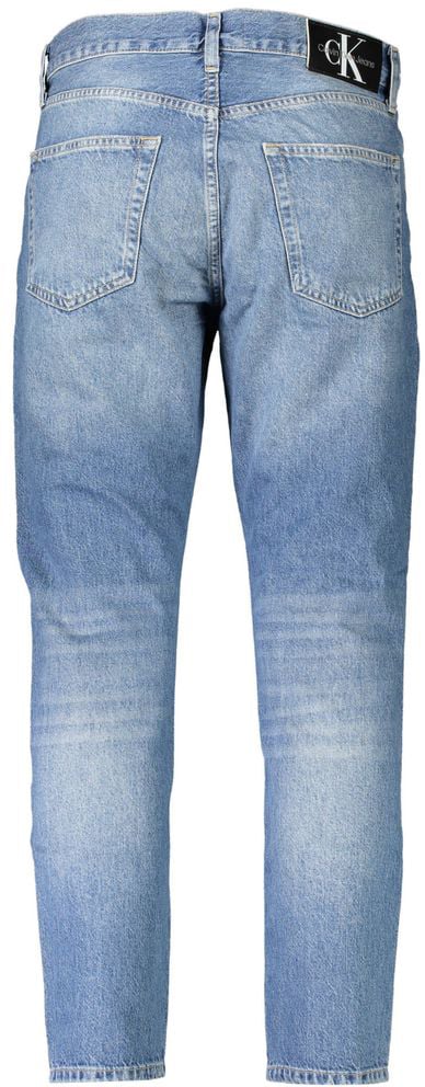 Calvin Klein Blu Cotton Mens Jeans Blauw