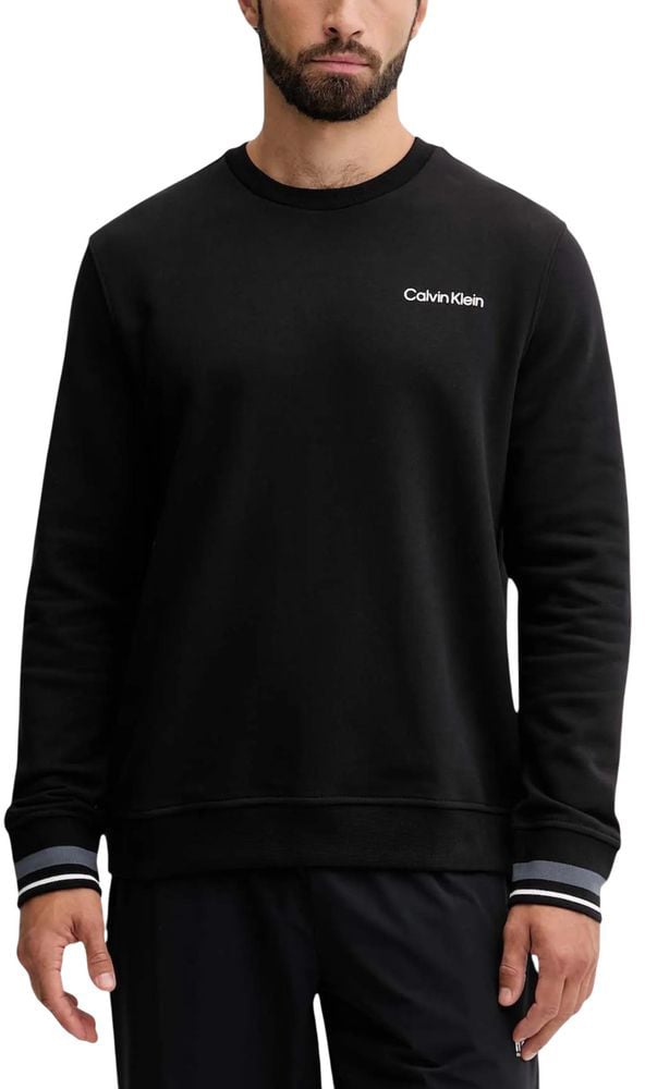 Calvin Klein Sport Black Cotton Sweatshirt Zwart