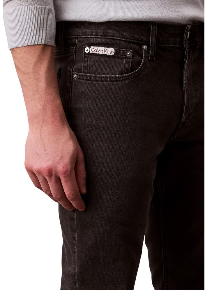 Calvin Klein Jeans Black Cotton Skinny Jeans Zwart