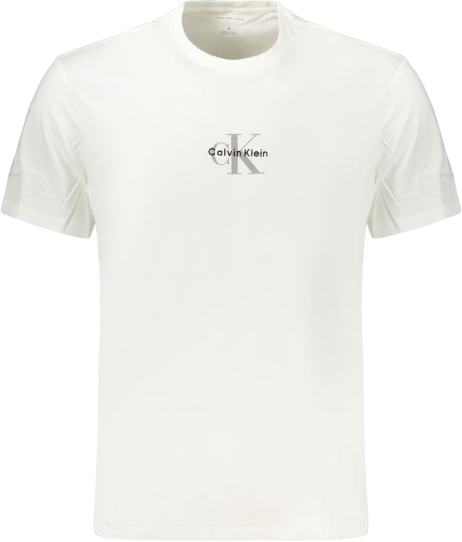 Calvin Klein White Cotton Men's T-Shirt Wit