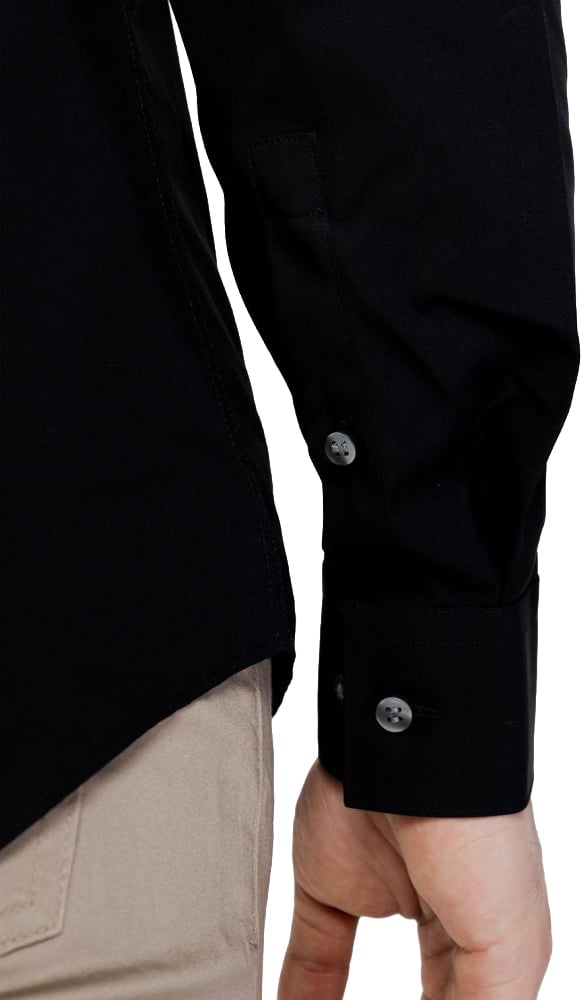 Calvin Klein Calvin Klein Black Cotton Dress Shirt Zwart