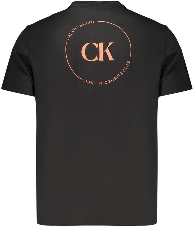 Calvin Klein Calvin Klein Black Cotton Men's T-Shirt Zwart