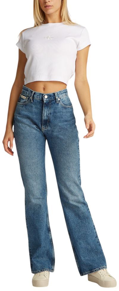 Calvin Klein Jeans White Cotton T-Shirt Wit