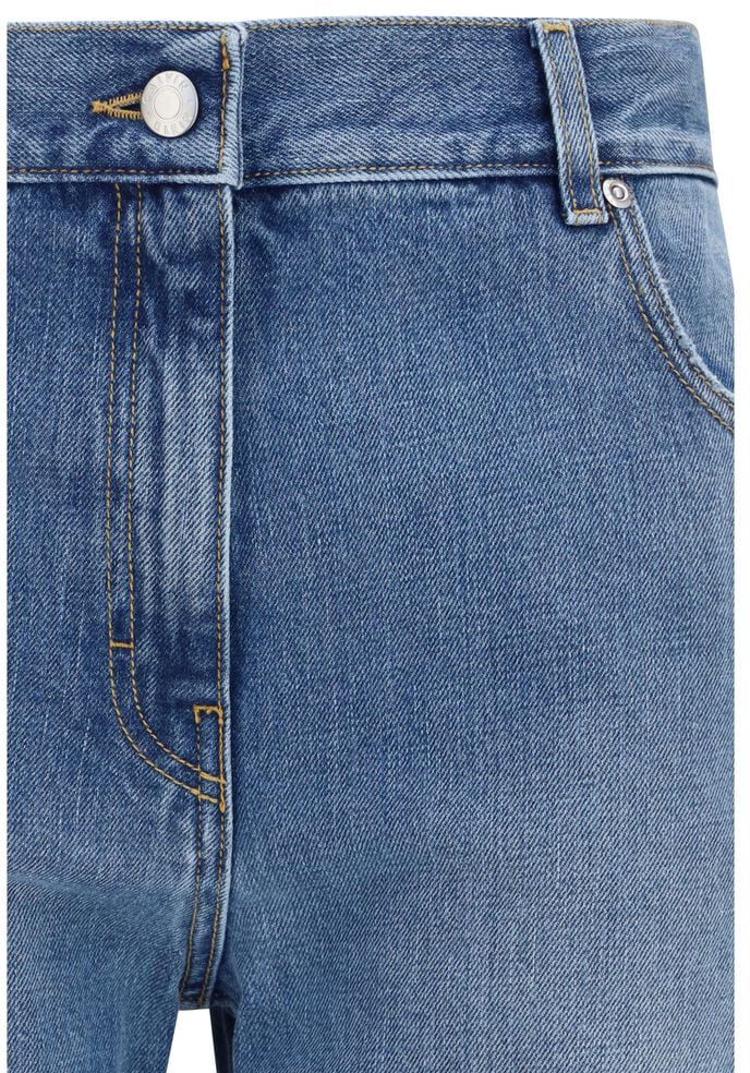 Calvin Klein Blue Cotton Straight-Leg Jeans Blauw