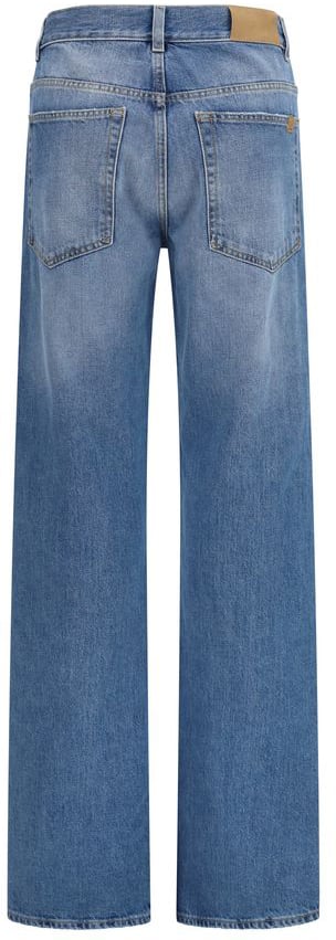 Calvin Klein Blue Cotton Straight-Leg Jeans Blauw