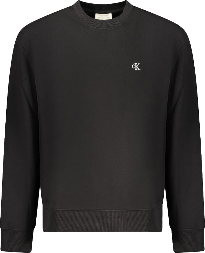 Calvin Klein Black Cotton Men's Sweatshirt Zwart