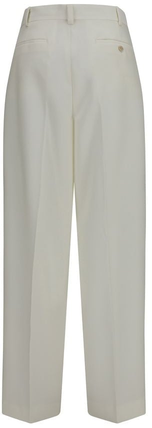 Calvin Klein White Wool Oves Aries Casual Pants Wit