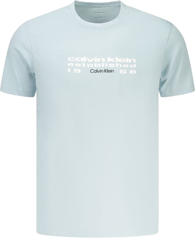 Calvin Klein Azzurro Cotton Men's T-Shirt Blauw