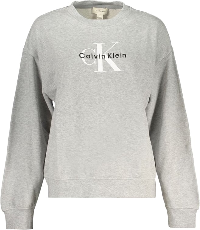 Calvin Klein Gray Cotton Women's Sweatshirt Grijs