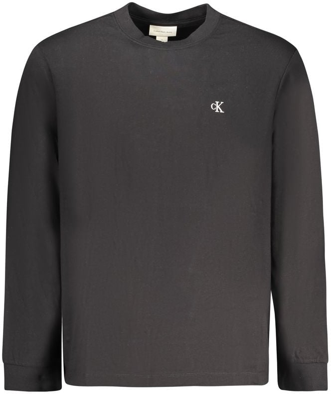 Calvin Klein Black Cotton Men T-Shirt Zwart