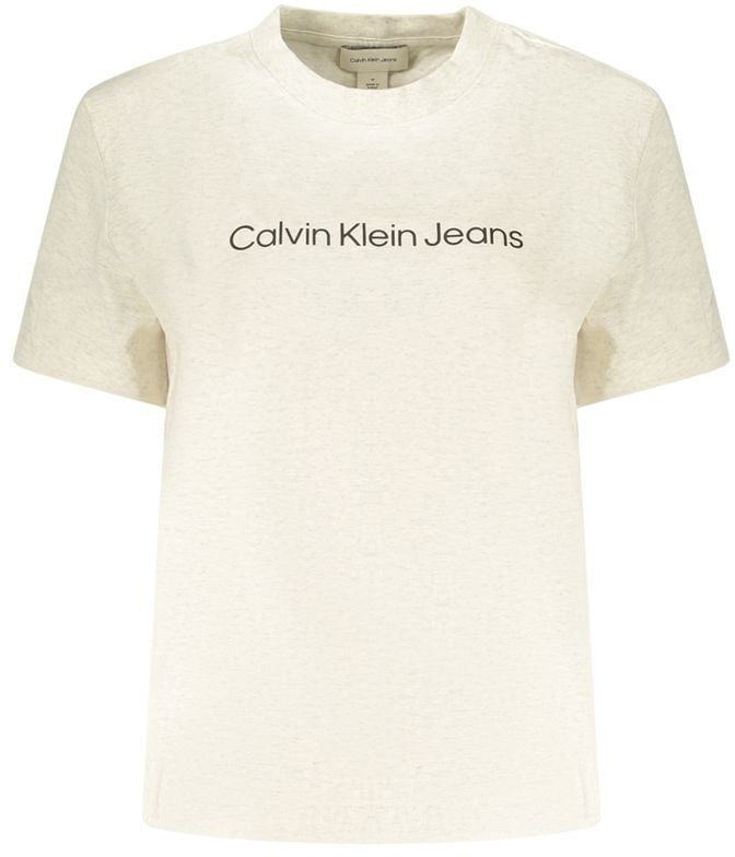 Calvin Klein Beige Cotton Women T-Shirt Beige