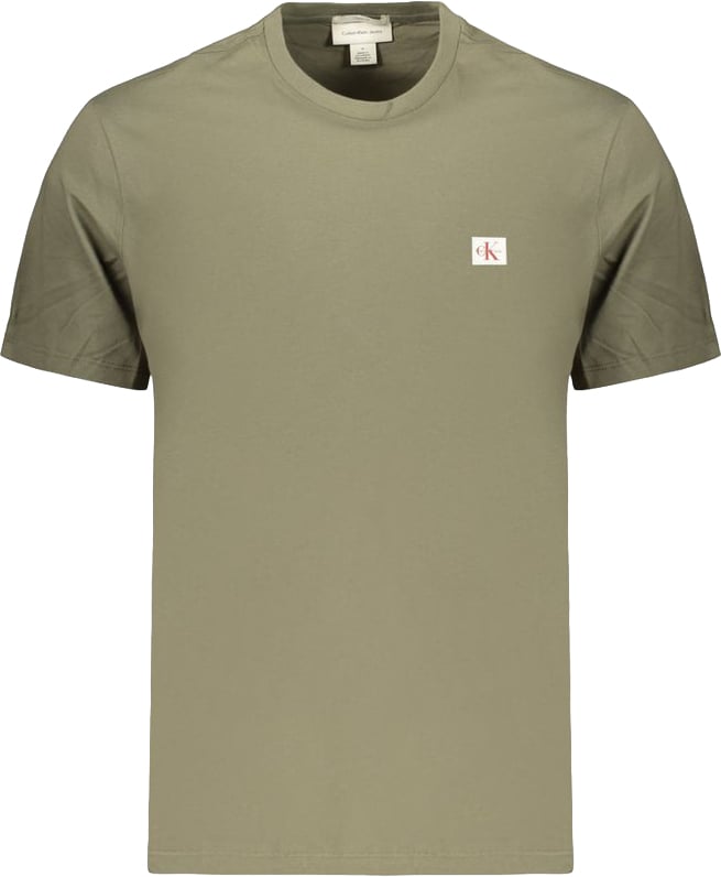 Calvin Klein Green Cotton Men's T-Shirt Groen