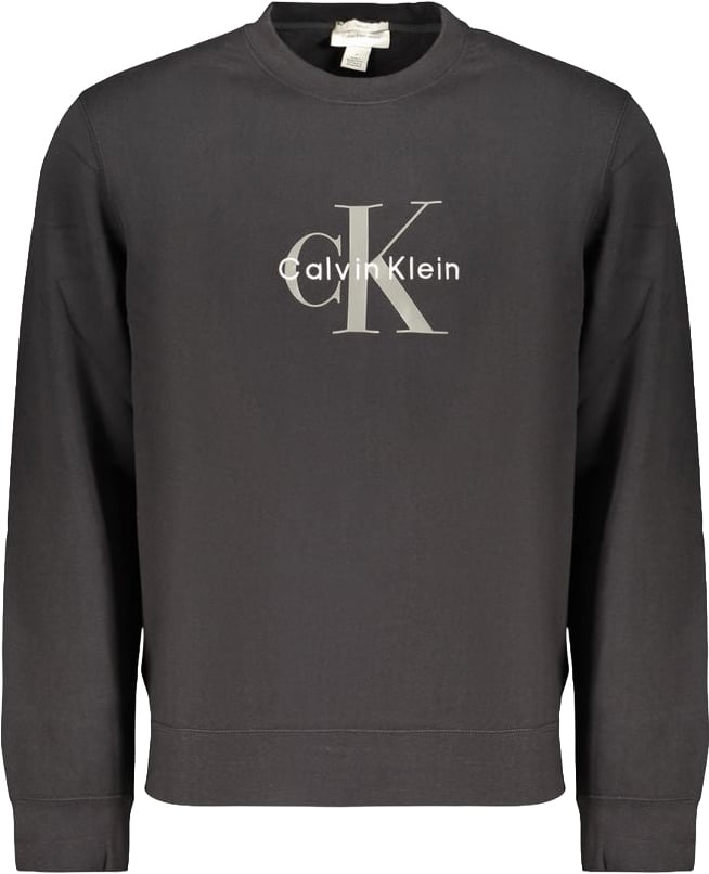 Calvin Klein Black Cotton Mens Sweatshirt Zwart