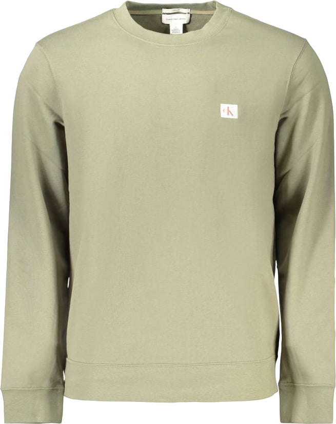 Calvin Klein Green Cotton Mens Sweatshirt Groen