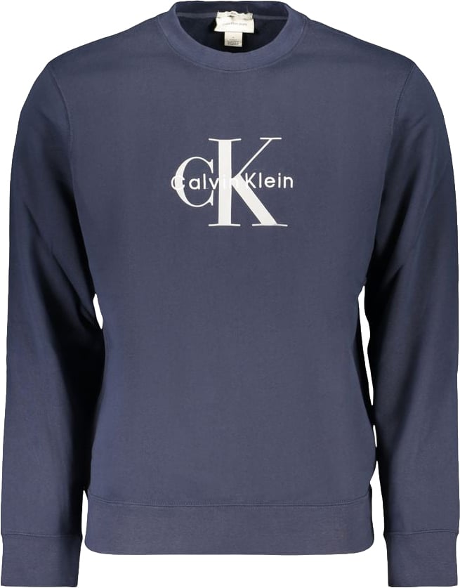 Calvin Klein Blue Cotton Men's Sweatshirt Blauw