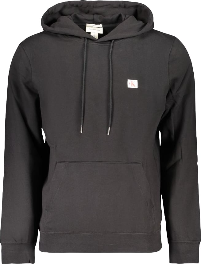 Calvin Klein Black Cotton Men Hoodie Zwart