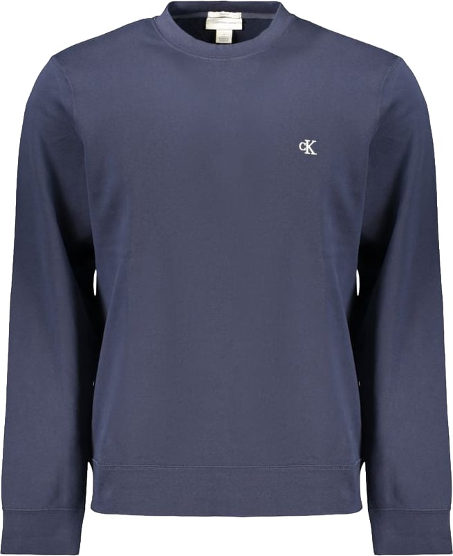 Calvin Klein Blue Cotton Men's Sweatshirt Blauw