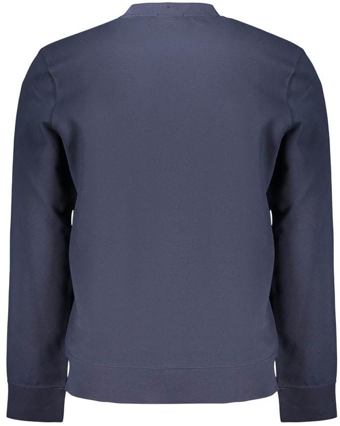 Calvin Klein Blue Cotton Men's Sweatshirt Blauw