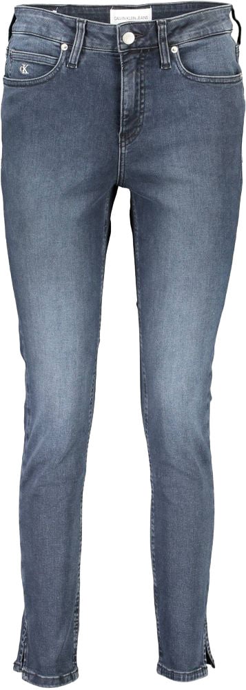 Calvin Klein Blu Cotton Women Skinny Jean Blauw