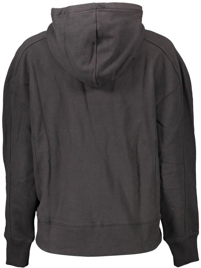 Calvin Klein Black Cotton Women's Hoodie Zwart