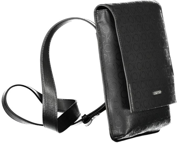 Calvin Klein Black Polyester Mens Shoulder Bag Zwart