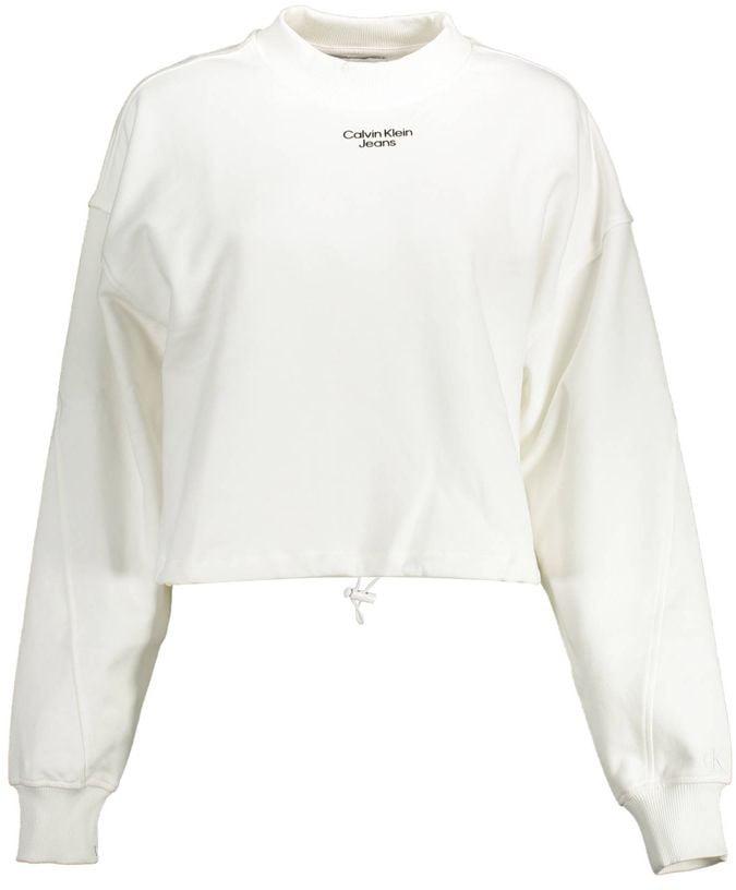 Calvin Klein Bianco Cotton Woman Sweatshirt Zwart