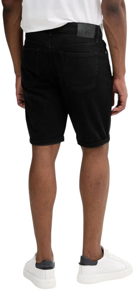 Calvin Klein Jeans Black Cotton Bermuda Shorts Zwart