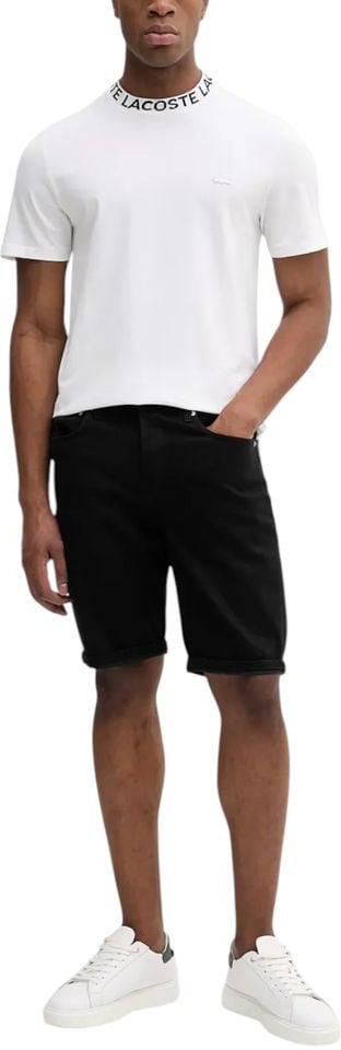Calvin Klein Jeans Black Cotton Bermuda Shorts Zwart