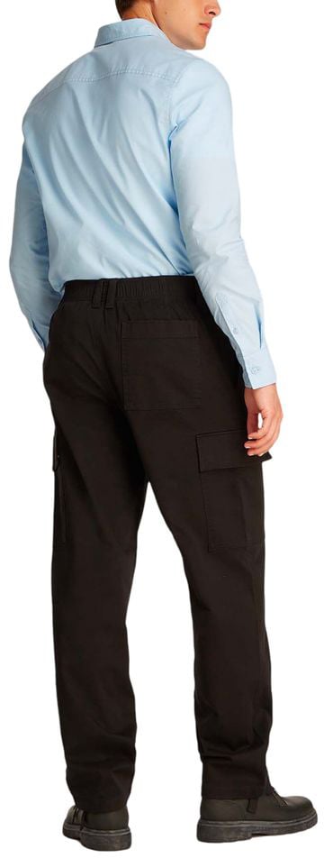 Calvin Klein Jeans Black Cotton Cargo Pants Zwart