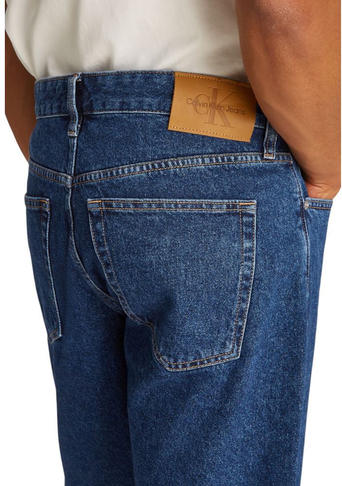 Calvin Klein Jeans Blue Cotton Bermuda Shorts Blauw