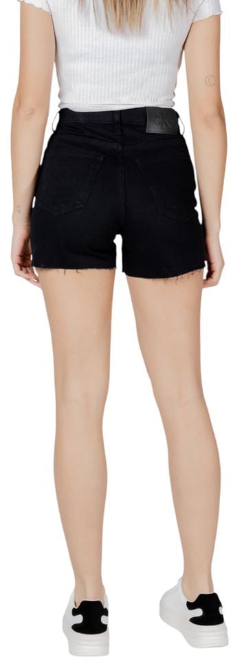 Calvin Klein Jeans Black Cotton Shorts Zwart