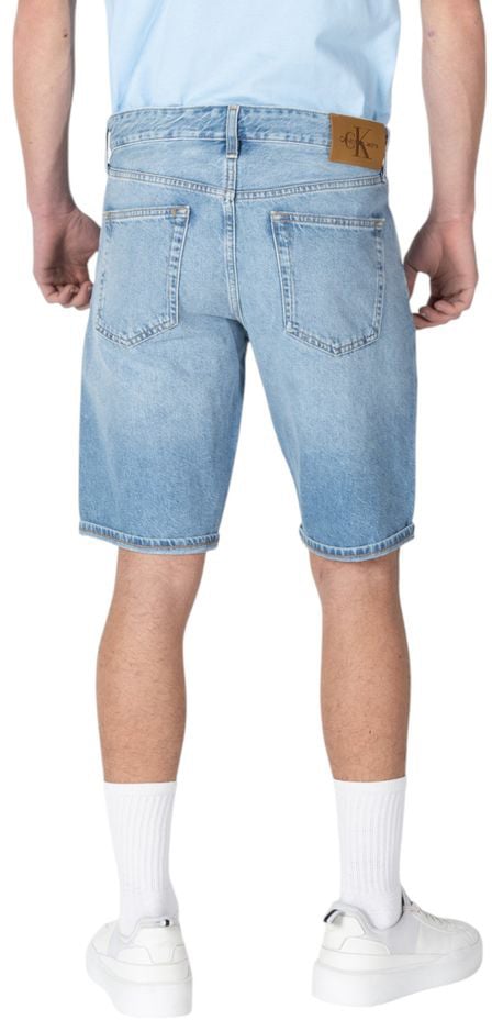 Calvin Klein Jeans Blue Cotton Bermuda Shorts Blauw