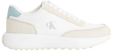 Calvin Klein Jeans Beige Leather Athletic Sneakers Beige