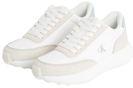 Calvin Klein Jeans Beige Leather Athletic Sneakers Beige