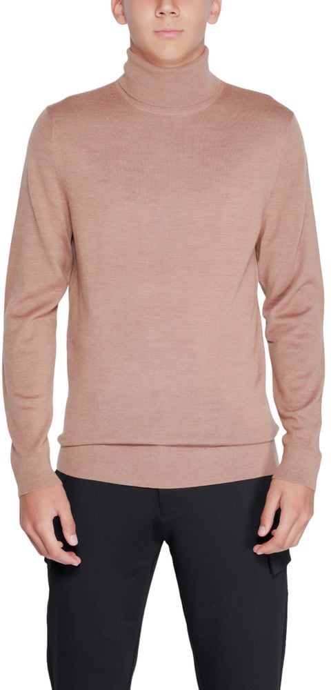 Calvin Klein Beige Wool Turtleneck Beige