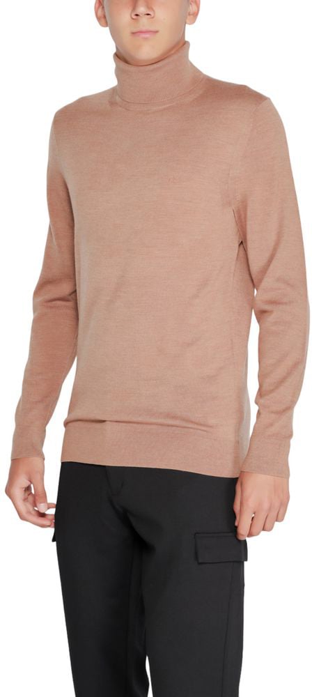 Calvin Klein Beige Wool Turtleneck Beige