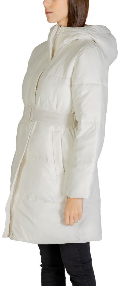 Calvin Klein Jeans Cream Nylon Coat Beige