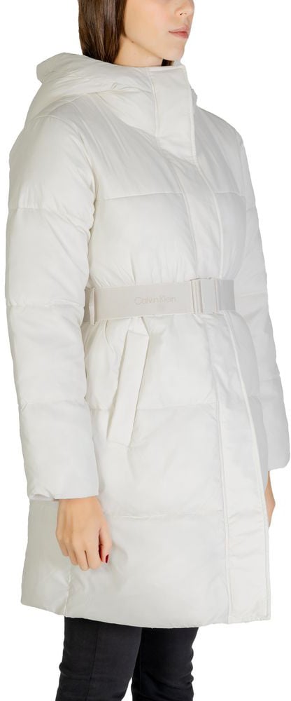 Calvin Klein Jeans Cream Nylon Coat Beige