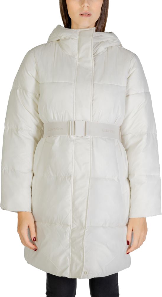 Calvin Klein Jeans Cream Nylon Coat Beige