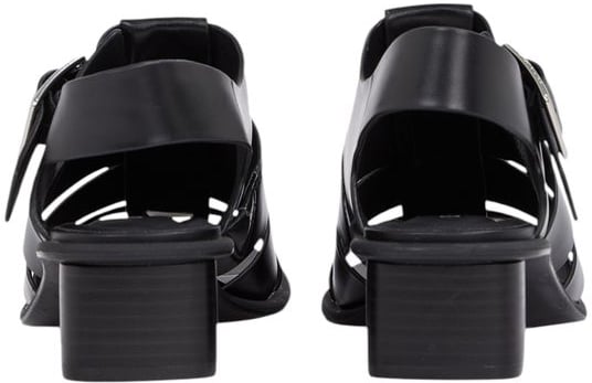 Calvin Klein Jeans Black Polyester Flat Sandals Zwart