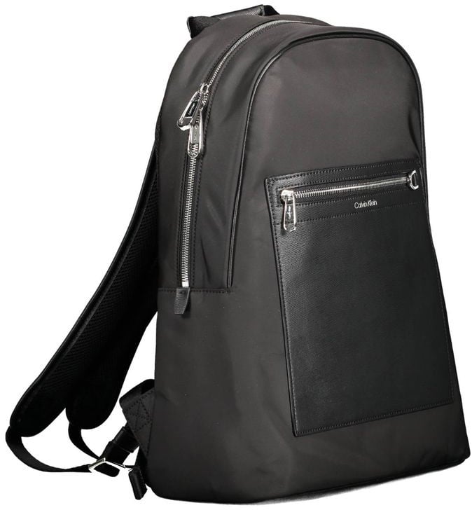 Calvin Klein Black Polyester Men Backpack Zwart