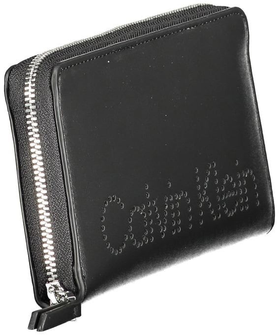 Calvin Klein Black Polyurethane Women Wallet Zwart