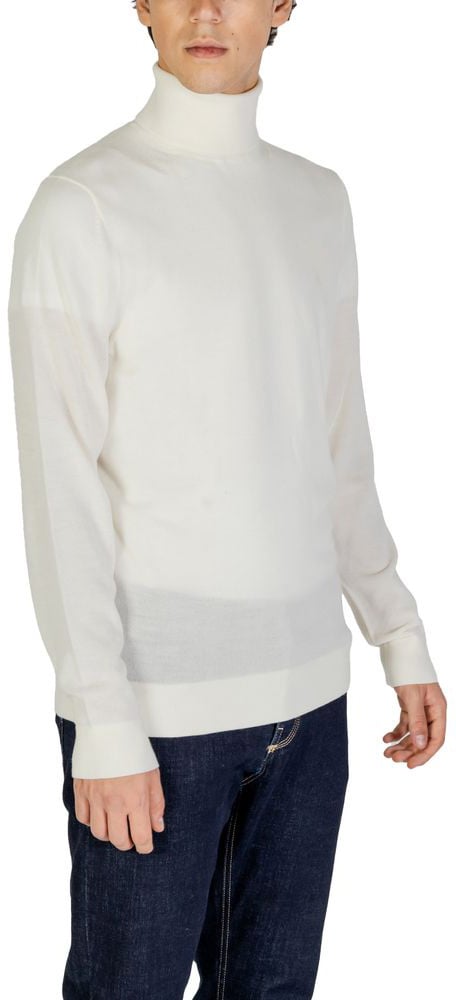 Calvin Klein Jeans Cream Wool Turtleneck Beige