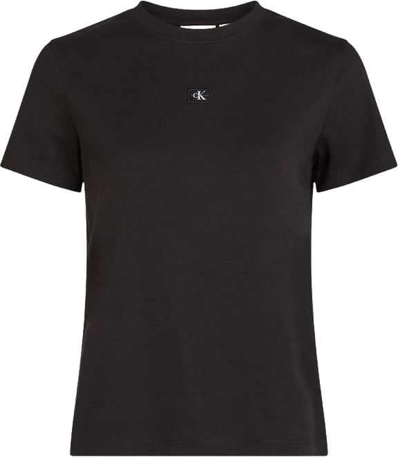 Calvin Klein Jeans Black Recycled Cotton T-Shirt Zwart
