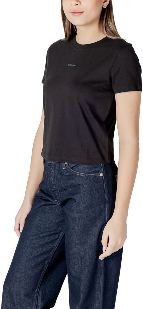 Calvin Klein Jeans Black Recycled Cotton Sportswear Zwart