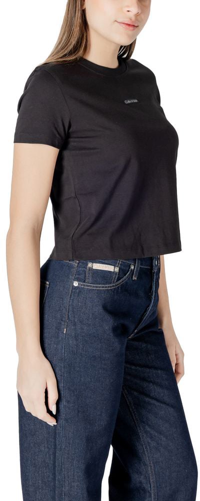 Calvin Klein Jeans Black Recycled Cotton Sportswear Zwart