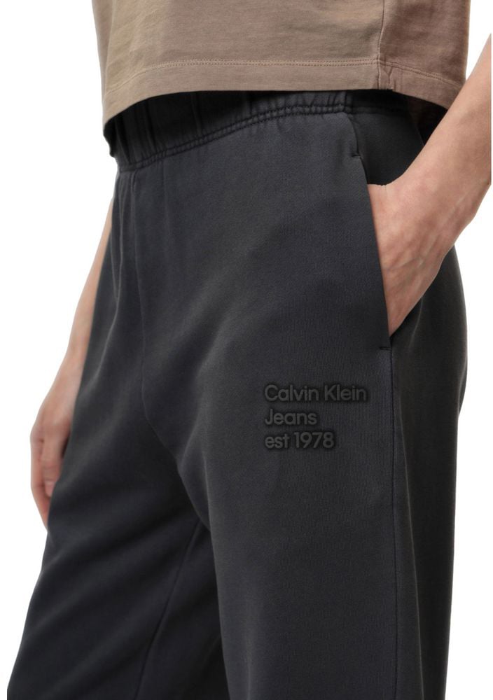Calvin Klein Jeans Gray Cotton Joggers (Workout Pants) Grijs
