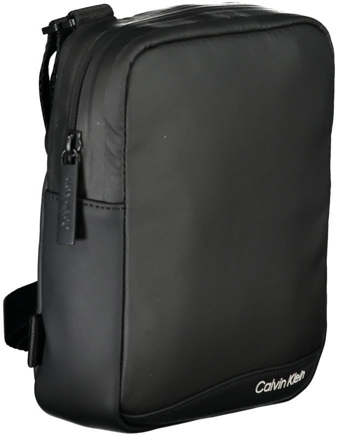 Calvin Klein Calvin Klein Sleek Black Recycled Polyester Shoulder Bag Zwart