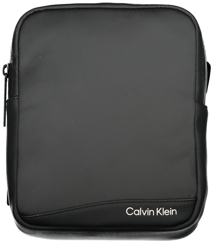 Calvin Klein Calvin Klein Sleek Black Recycled Polyester Shoulder Bag Zwart